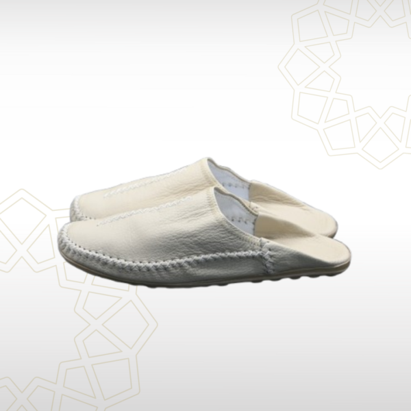 Babouche Homme en Cuir Véritable – Beige Naturel | Sobriété & Élégance Marocaine – Image 2