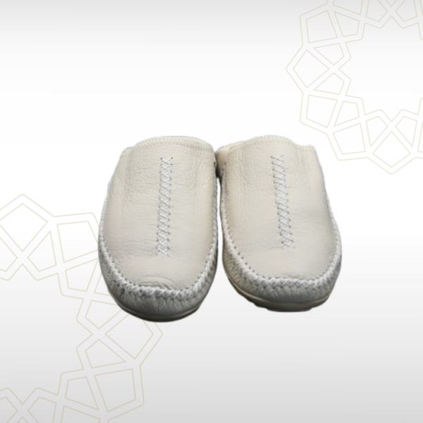 Babouche Homme en Cuir Véritable – Beige Naturel | Sobriété & Élégance Marocaine – Image 3